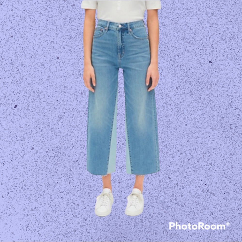 Gap two tone wide leg jeans